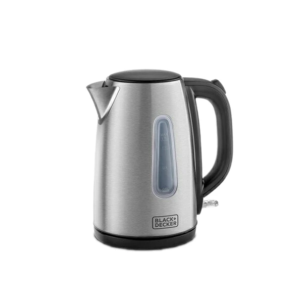نمای روبرو از کتری برقی استیل بلک اندیکر (Black & Decker) مدل JC450 روی پایه