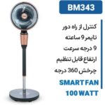 پنکه سخنگو مشکی 343 بیسمارک - تصویر 3
