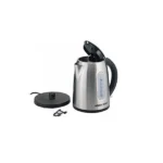 نمای روبرو از کتری برقی استیل بلک اندیکر (Black & Decker) مدل JC450 روی پایه