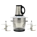 نمای روبرو از خرد کن سیلور کرست مدل SC-2021-2 با ظرف شیشه‌ای و موتور قدرتمند