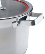 سرویس قابلمه استیل 6 پارچه ام جی اس (MGS) مدل CWS6117 به همراه درب‌های پیرکس سوپاپ‌دار
