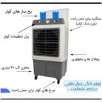 نمای روبرو از کولر آبی 3000 برند وان لایف با بدنه گالوانیزه مقاوم